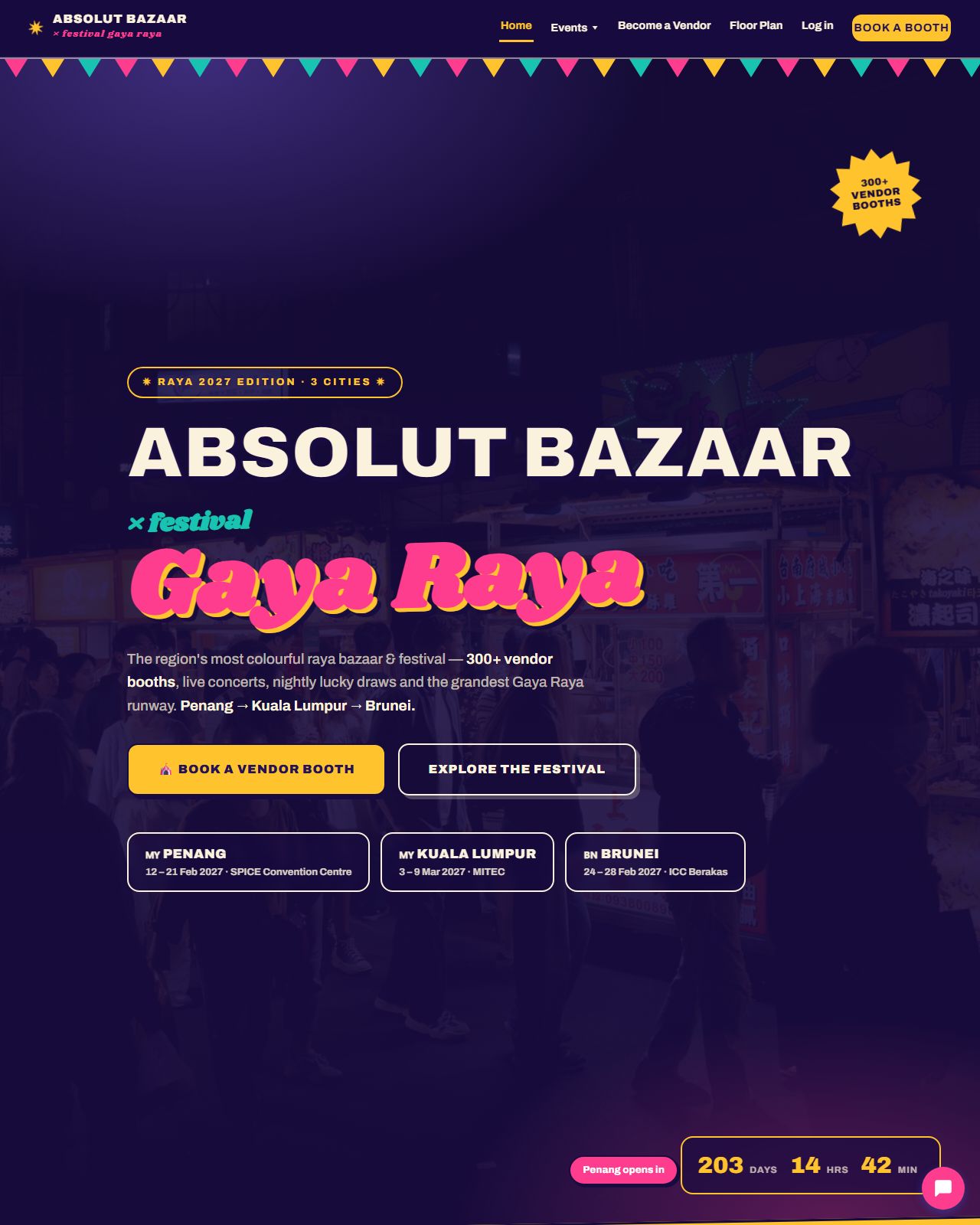 Absolut Bazaar — website design by Perfect Design