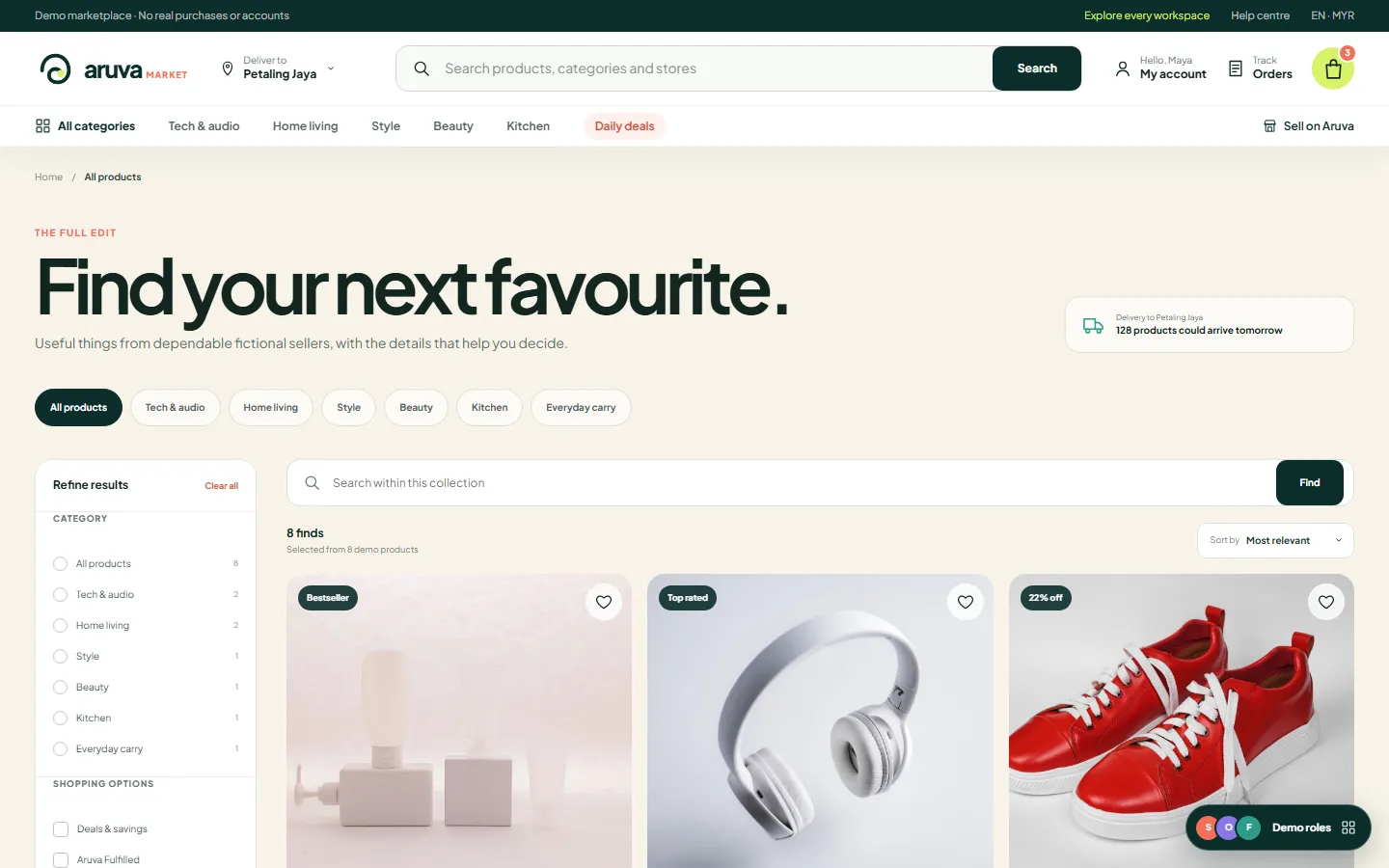 Catalogue built for finding, not scrolling
