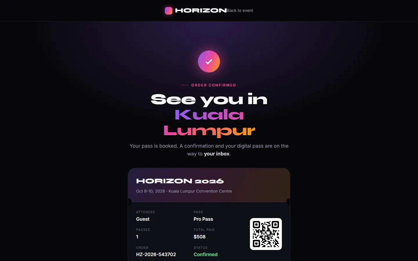 Instant digital e-ticket