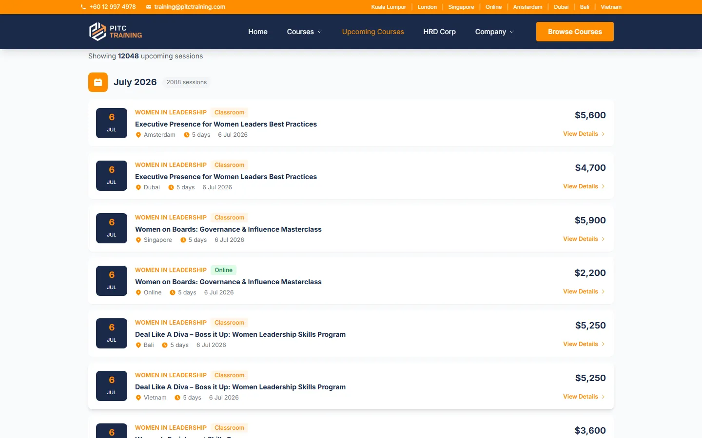 A 12,000-session schedule that stays readable